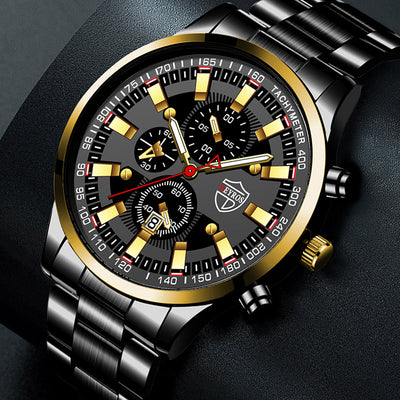 Stainless Steel Luminous Quartz Wristwatch For Men - Trendfull