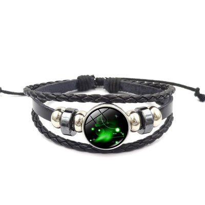 Handmade Leather Bracelets - Women's Fashion 12 Constellation Punk Rock Jewelry - Trendfull