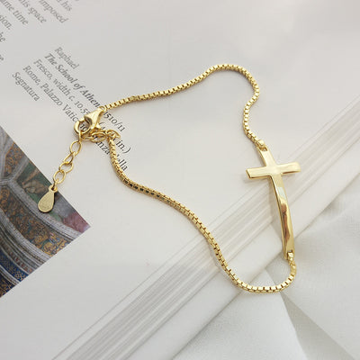 Cross 18K Gold Plated Bracelet - Trendfull
