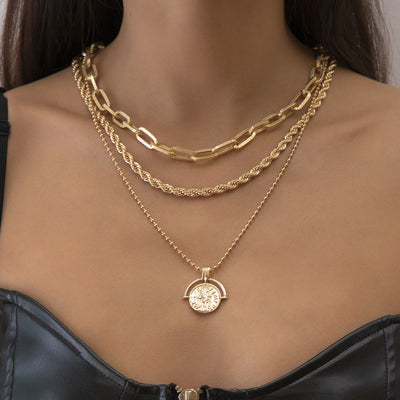 Alloy Pendant Multilayer Clavicle Necklace - Trendfull