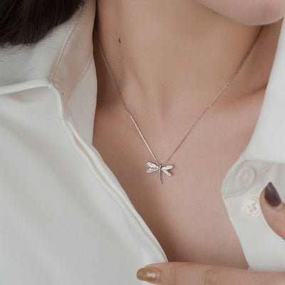Dragonfly Necklace For Women Light Luxury - Trendfull
