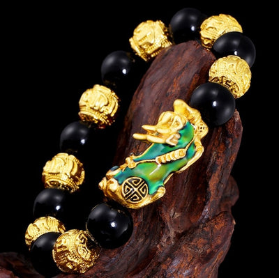 New Arrival change color pixiu bracelets Sand gold bracelet for Men - Trendfull
