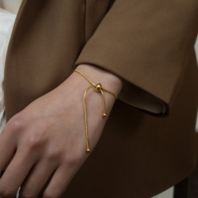 Elegant Adjustable Thin Bracelet - Unisex Silver Korean Friendship Jewelry - Trendfull